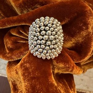 Women's 925 Silver Caviar Ring, approximate size is 7.5-8….